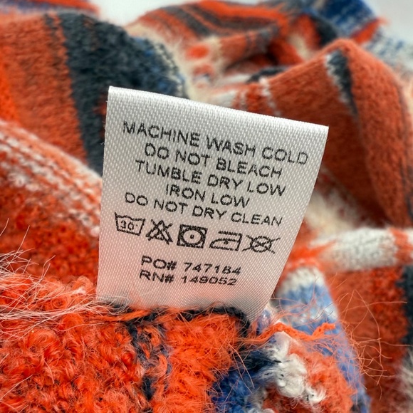 Fashion Nova Dress Women Large NEW Fave Sweater Maxi Orange Combo Long Sleeve - Picture 12 of 15